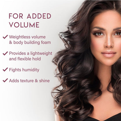 ALURAM Coconut Water Volumizing Foam – Lightweight Volume & Flexible Hold, 7 Fl Oz