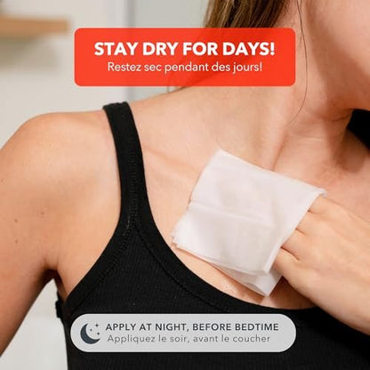 SweatBlock Clinical Strength XL Antiperspirant Body Wipes for Men & Women | Hyperhidrosis Sweat Protection for Hands, Feet, Underarms & Body | Unscented 10 Pack