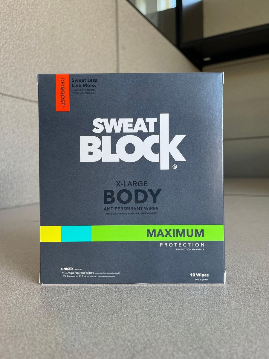 SweatBlock Clinical Strength XL Antiperspirant Body Wipes for Men & Women | Hyperhidrosis Sweat Protection for Hands, Feet, Underarms & Body | Unscented 10 Pack - görsel 13
