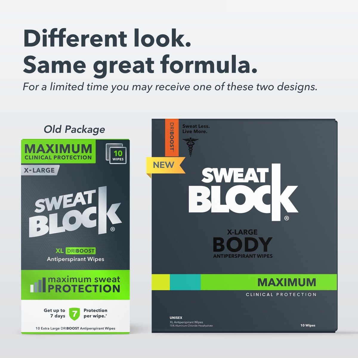 SweatBlock Clinical Strength XL Antiperspirant Body Wipes for Men & Women | Hyperhidrosis Sweat Protection for Hands, Feet, Underarms & Body | Unscented 10 Pack - görsel 3