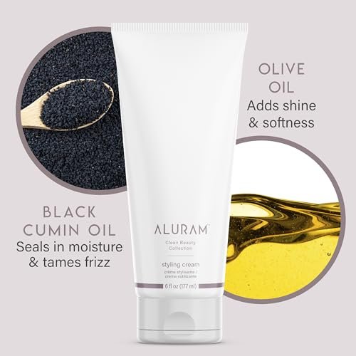 ALURAM Coconut Water Styling Cream - Hydrating Pomade for All Hair Types, 6 Fl Oz Avelisse