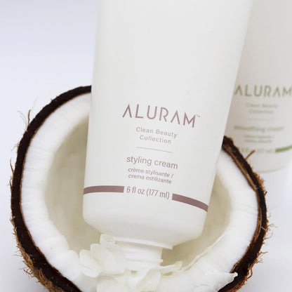 ALURAM Coconut Water Styling Cream - Hydrating Pomade for All Hair Types, 6 Fl Oz Avelisse