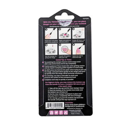 PUEEN 35mm HD Chunky Transparent Soft Stamper and Scraper Set – Nail Art Stamping Tools (CLEAR, 2 Piece Set)