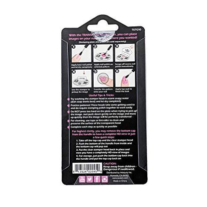 PUEEN 35mm HD Chunky Transparent Soft Stamper and Scraper Set – Nail Art Stamping Tools (CLEAR, 2 Piece Set)