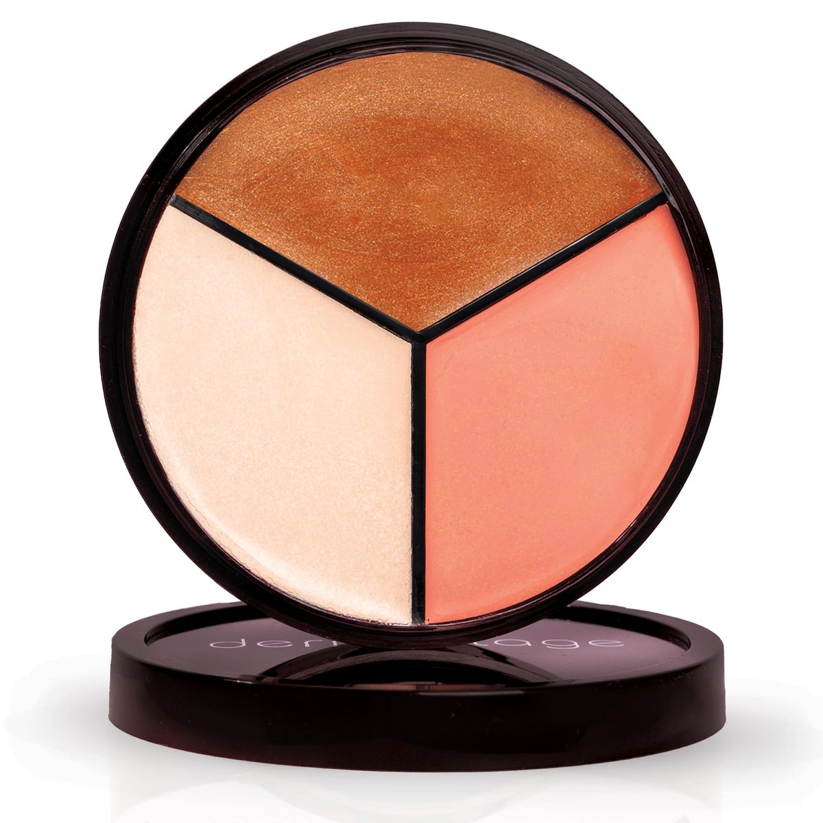 Dermaflage Lit from Within Cheek Palette - Bronzer, Highlighter, Blush for Dewy Skin - 0.35 oz Avelisse