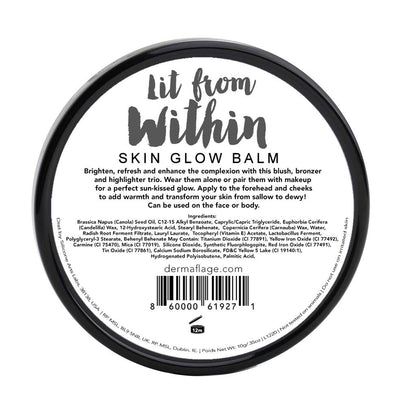 Dermaflage Lit from Within Cheek Palette - Bronzer, Highlighter, Blush for Dewy Skin - 0.35 oz Avelisse