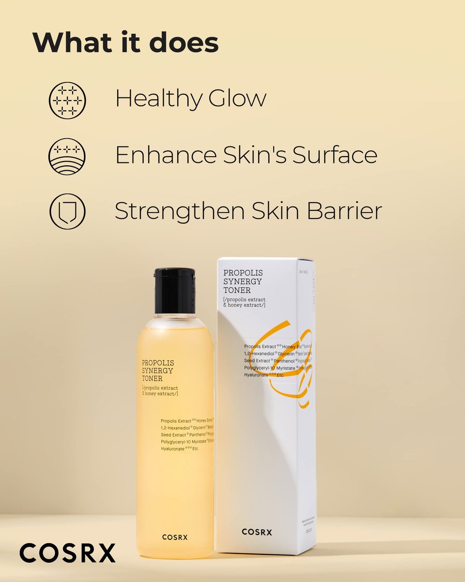 COSRX Full Fit Propolis Synergy Toner - 280ml / 9.46 fl.oz | Instant Moisture Boosting Toner with 72.6% Propolis, 10.7% Honey & Panthenol | Korean Skin Care - görsel 5