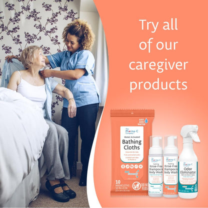 The Pharma-C Company Foaming Rinse Free Shampoo & Body Wash – 6 Pack, Fragrance & Dye Free, Hospital Tested Gentle No-Rinse Formula Avelisse