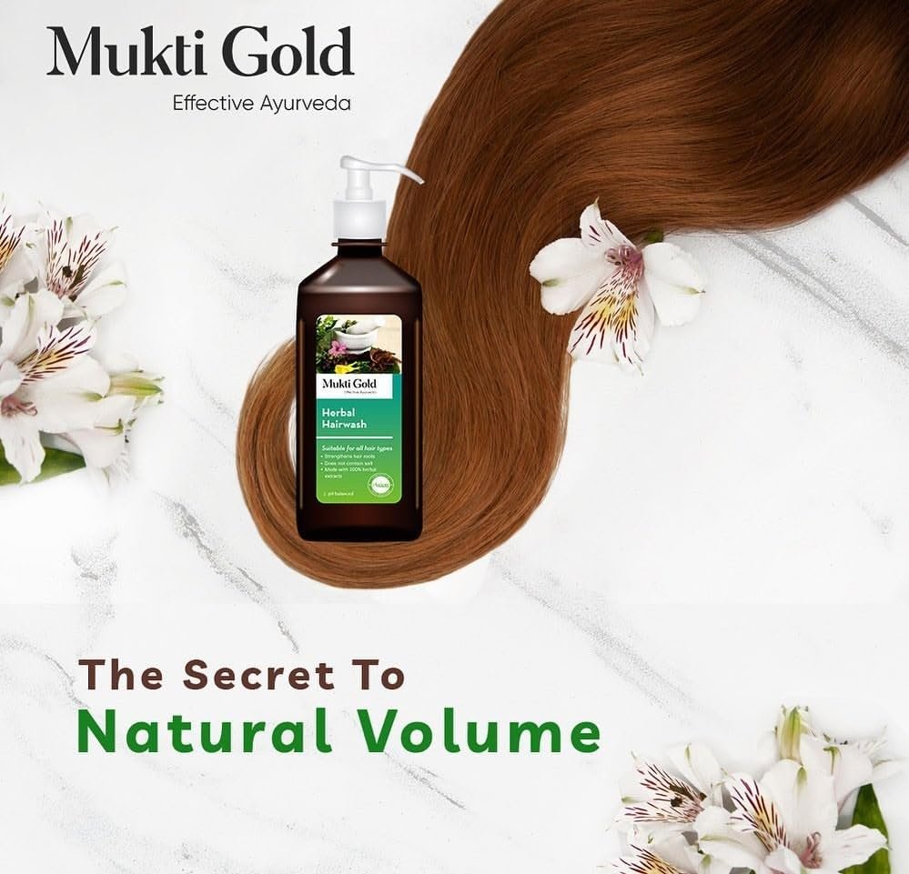Mukti Gold Hair Wash 500 ml – Nourishing Shampoo for Healthy Hair - görsel 5