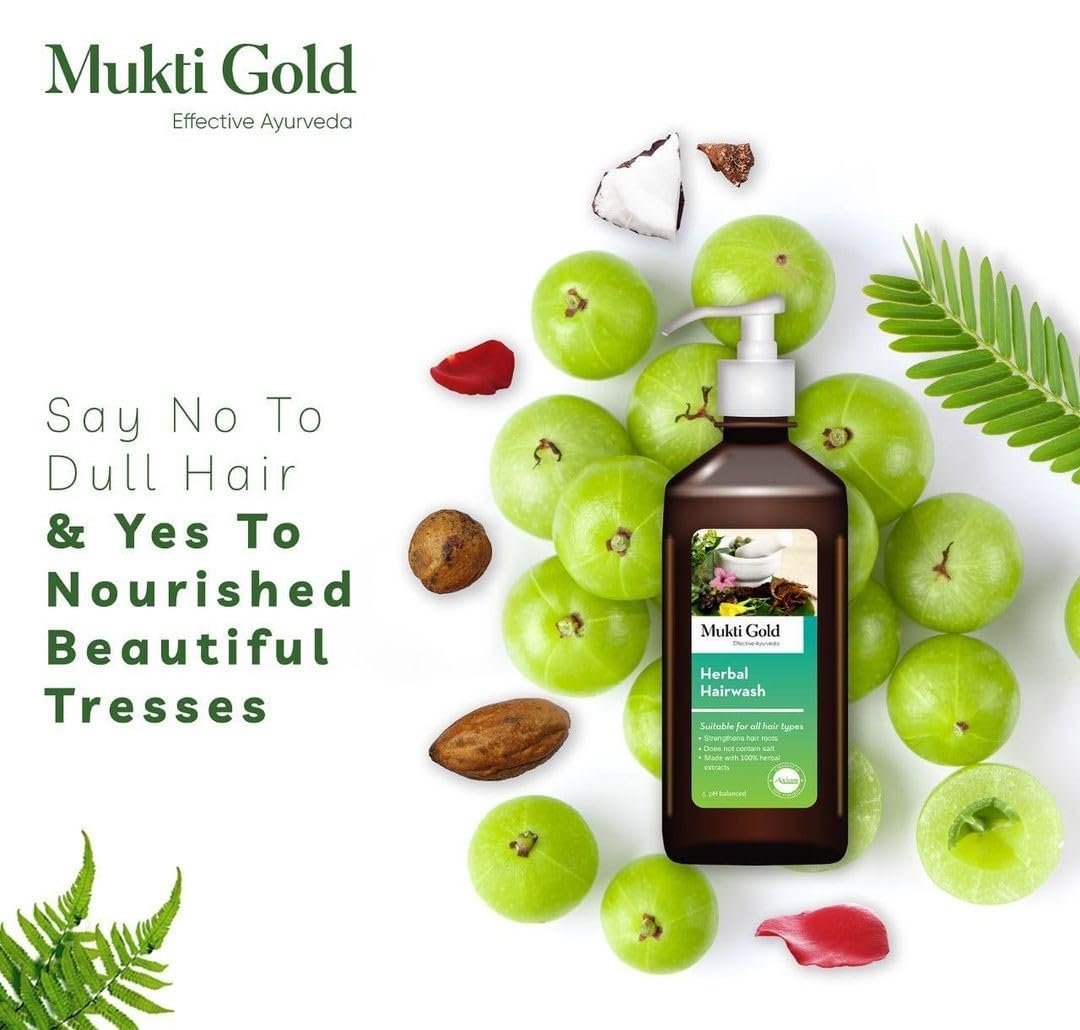 Mukti Gold Hair Wash 500 ml – Nourishing Shampoo for Healthy Hair - görsel 9
