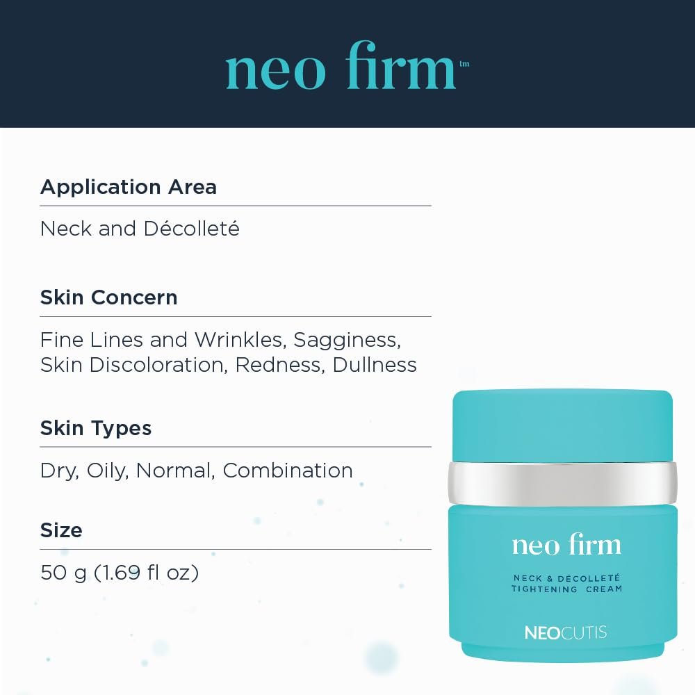 NEOCUTIS Neo Firm Neck and Décolleté Firming Cream – Anti-Aging Skin Tightening Treatment, 50ml Avelisse