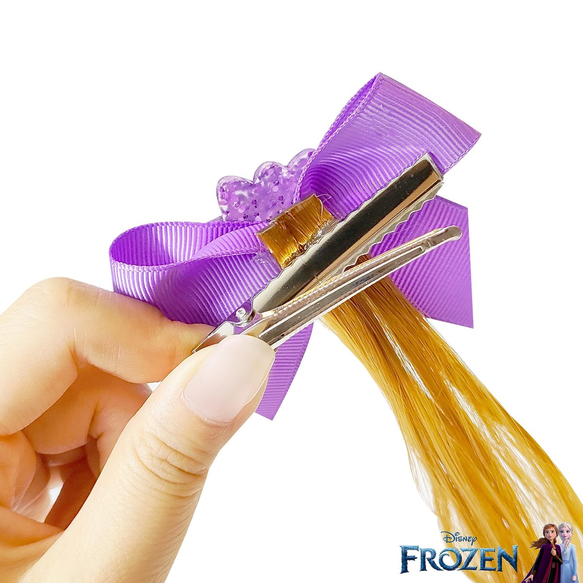 LUV HER Disney Frozen II BFF Faux Hair Braid Elastic Pony Set - Anna & Elsa Hair Ties for Kids Ages 3+ - görsel 7