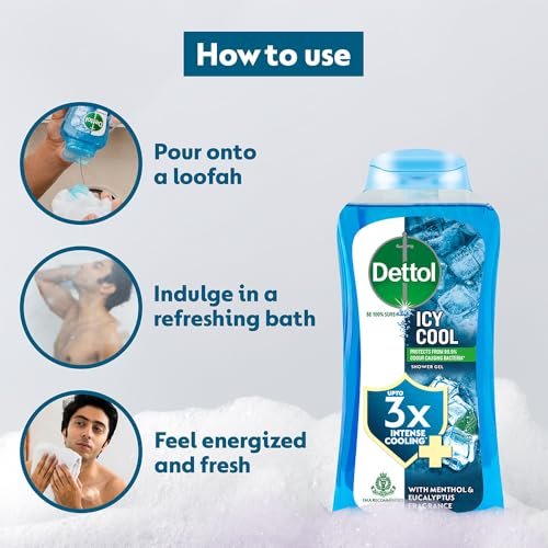 Dettol Body Wash and Shower Gel Cool 250ml – Refreshing Antibacterial Cleanser - görsel 11