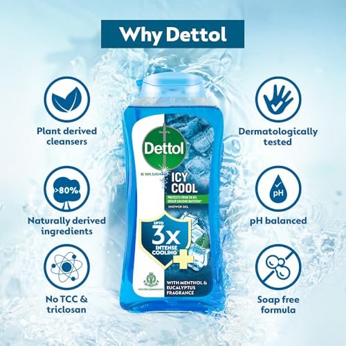 Dettol Body Wash and Shower Gel Cool 250ml – Refreshing Antibacterial Cleanser - görsel 13