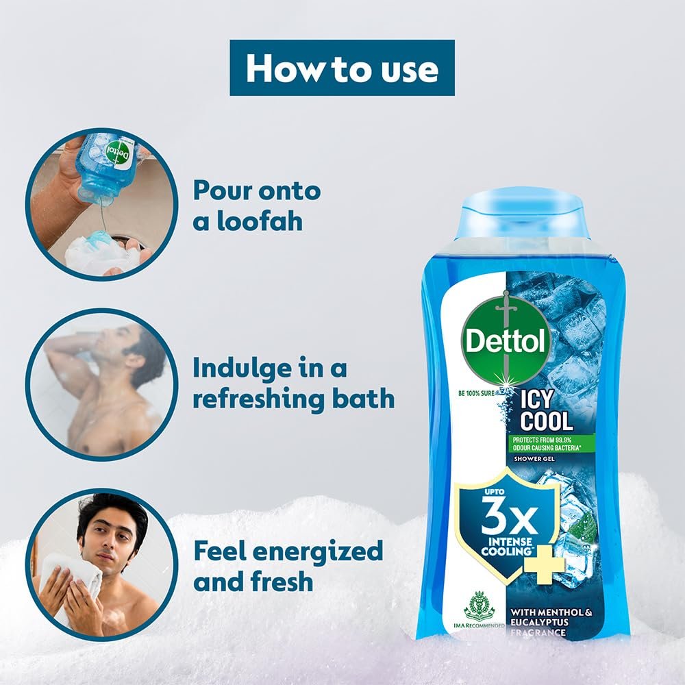 Dettol Body Wash and Shower Gel Cool 250ml – Refreshing Antibacterial Cleanser - görsel 12