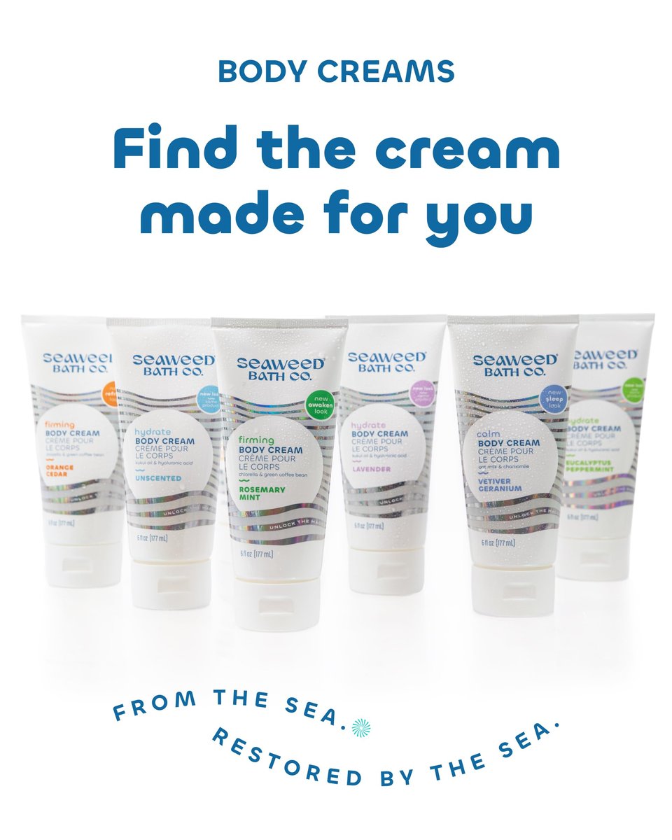 Seaweed Bath Co. Firming Body Cream - Rosemary Mint - Hydrating Hand and Body Lotion with Hyaluronic Acid - Toning Skin Moisturizer For Dry Skin - 6 oz (Pack of 2) Avelisse