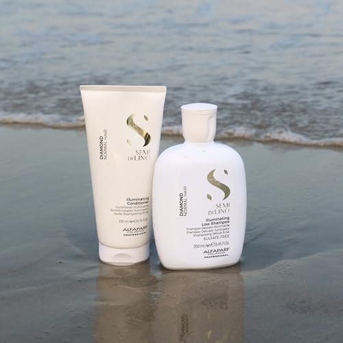 Semi di Lino Diamond Shampoo and Conditioner Set – Infused with Argan Oil & Shea Butter for Brilliant Shine and Softness, Sulfate-Free, Color-Safe for All Hair Types Avelisse
