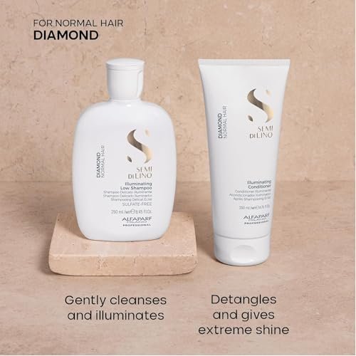 Semi di Lino Diamond Shampoo and Conditioner Set – Infused with Argan Oil & Shea Butter for Brilliant Shine and Softness, Sulfate-Free, Color-Safe for All Hair Types Avelisse