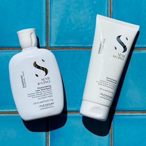 Semi di Lino Diamond Shampoo and Conditioner Set – Infused with Argan Oil & Shea Butter for Brilliant Shine and Softness, Sulfate-Free, Color-Safe for All Hair Types Avelisse