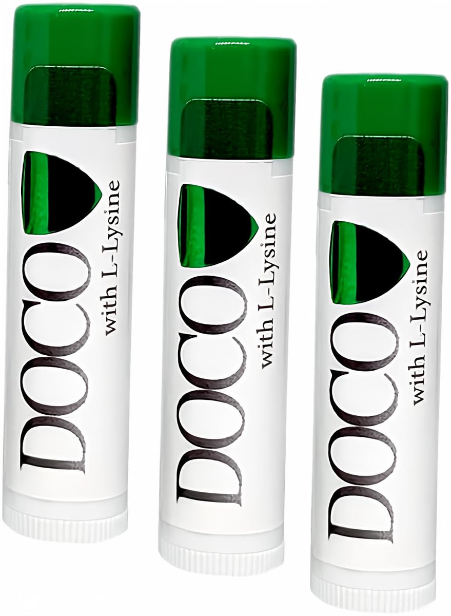 DocoShield Lip Balm with Docosanol and Lysine (3-Pack) – Clear, Moisturizing Lip Care - görsel 1