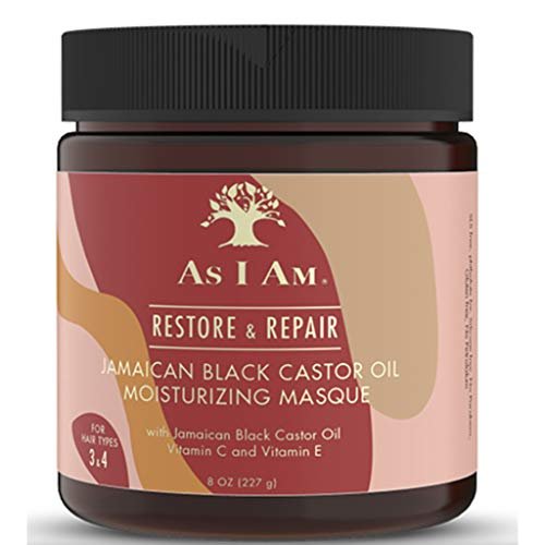 As I Am Jamaican Black Castor Oil Hair Mask - Deep Conditioning & Hydration - 8 oz - Repairs Scalp Health - Vegan & Cruelty Free Avelisse