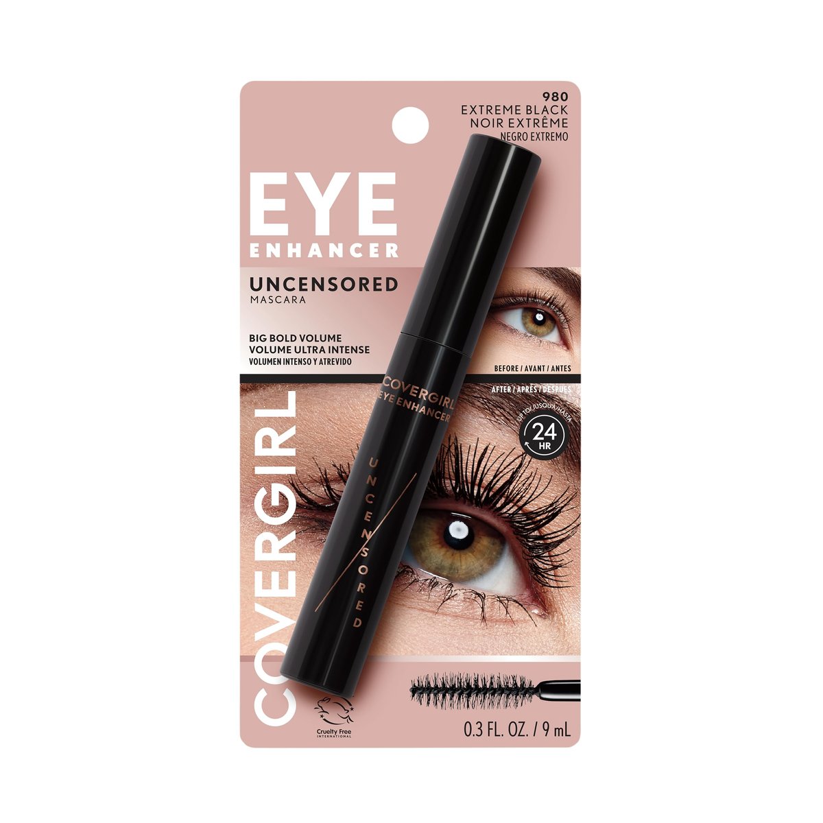COVERGIRL Eye Enhancer Uncensored Mascara 980 Extreme Black - 0.3 fl oz - görsel 3