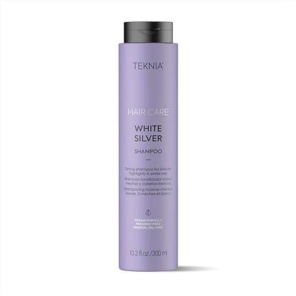 LAKMÉ Teknia White Silver Shampoo - Toning Shampoo for Blondes and Bleached Hair, 10.2 Fl Oz