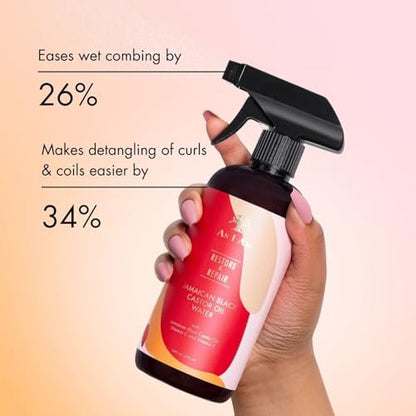 As I Am JBCO Water Nano Curl Strengthener - 16 oz - Jamaican Black Castor Oil, Vitamin C & E - Moisturizes, Detangles, Anti-Frizz for Curly Hair