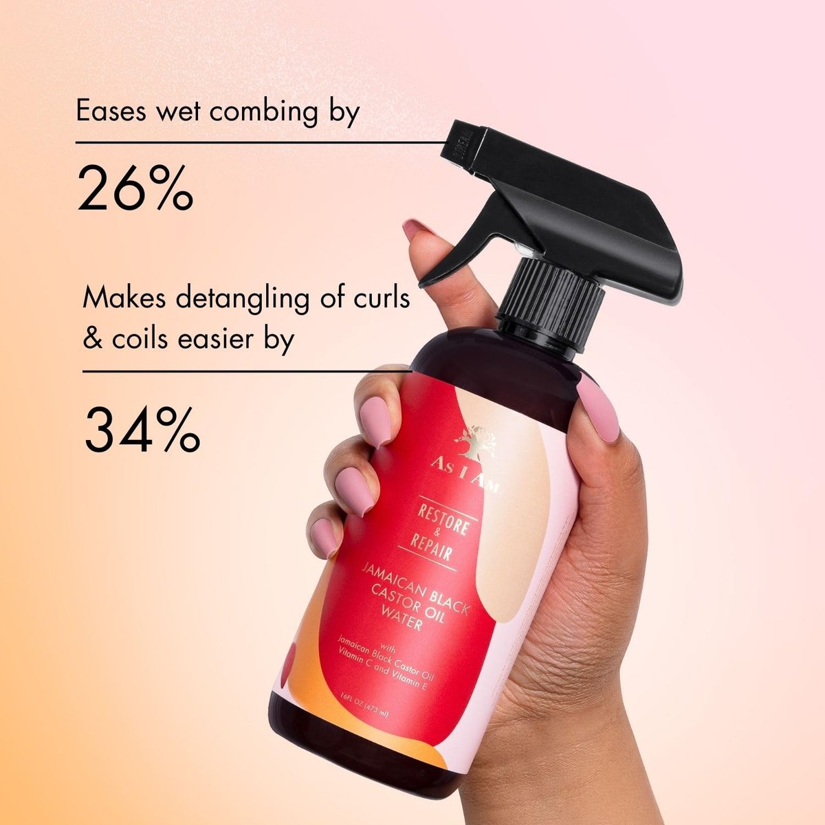 As I Am JBCO Water Nano Curl Strengthener - 16 oz - Jamaican Black Castor Oil, Vitamin C & E - Moisturizes, Detangles, Anti-Frizz for Curly Hair - görsel 15