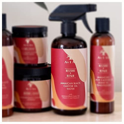 As I Am JBCO Water Nano Curl Strengthener - 16 oz - Jamaican Black Castor Oil, Vitamin C & E - Moisturizes, Detangles, Anti-Frizz for Curly Hair