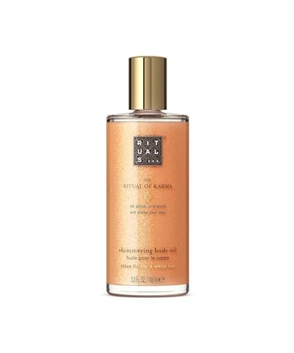 Rituals The Ritual of Karma Shimmering Body Oil - 3.3 oz | Unisex Glowing Skin Oil - görsel 1