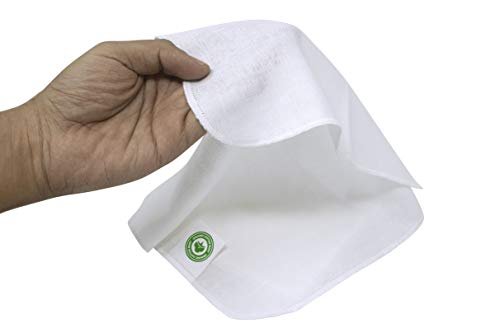 Organic Cotton Facial Cleansing Cloths - Set of 10 Reusable & Washable Muslin Makeup Remover Wipes - Extremely Soft Cotton Facial Exfoliator Avelisse