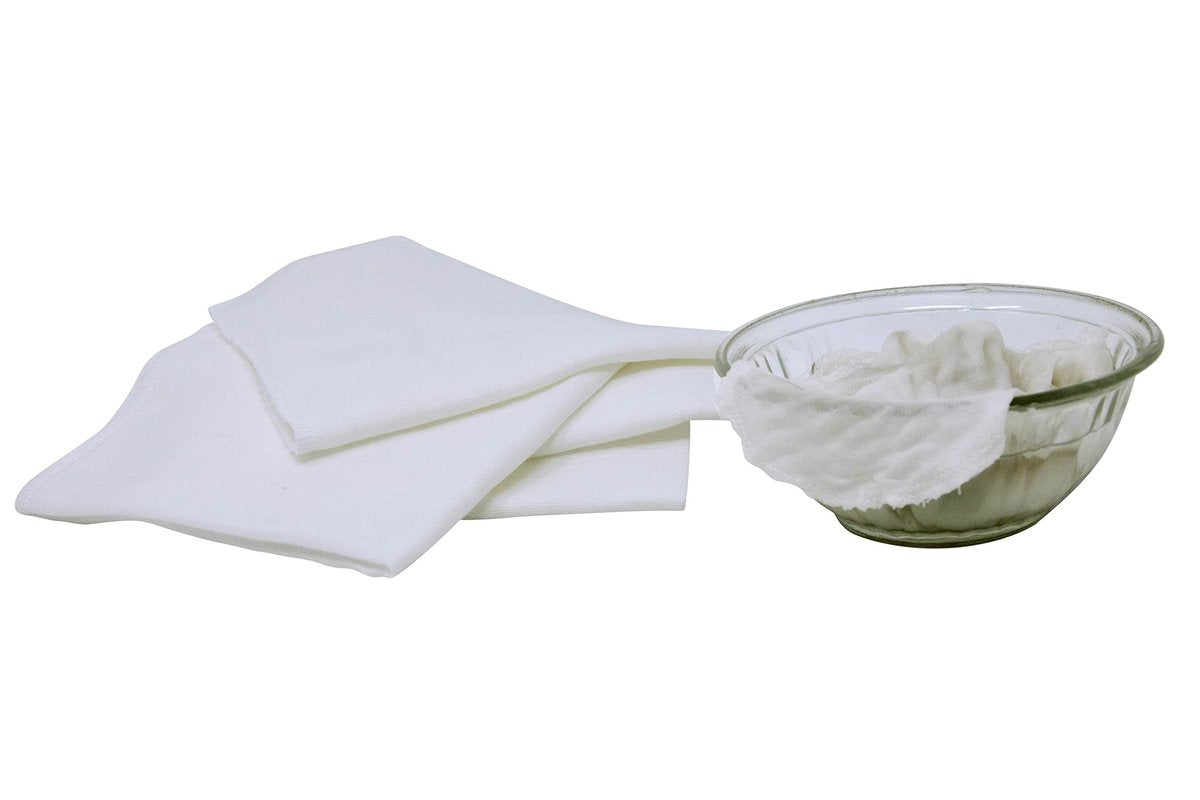 Organic Cotton Facial Cleansing Cloths - Set of 10 Reusable & Washable Muslin Makeup Remover Wipes - Extremely Soft Cotton Facial Exfoliator Avelisse