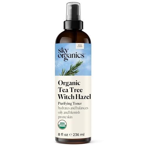 Sky Organics Organic Tea Tree & Witch Hazel Purifying Facial Toner for Blemish-Prone Skin, 8 fl oz Avelisse