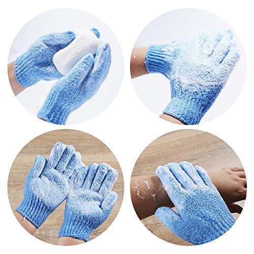 10 Pairs Exfoliating Gloves – Double Sided Nylon Body Scrubber for Spa, Shower & Bathing (10 Colors) - görsel 10