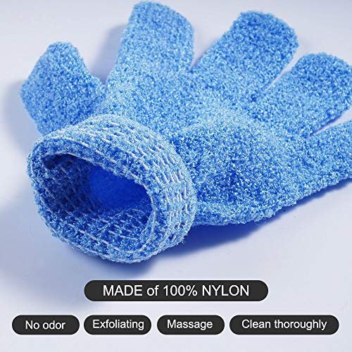 10 Pairs Exfoliating Gloves – Double Sided Nylon Body Scrubber for Spa, Shower & Bathing (10 Colors) - görsel 8