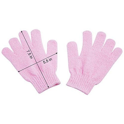 10 Pairs Exfoliating Gloves – Double Sided Nylon Body Scrubber for Spa, Shower & Bathing (10 Colors)