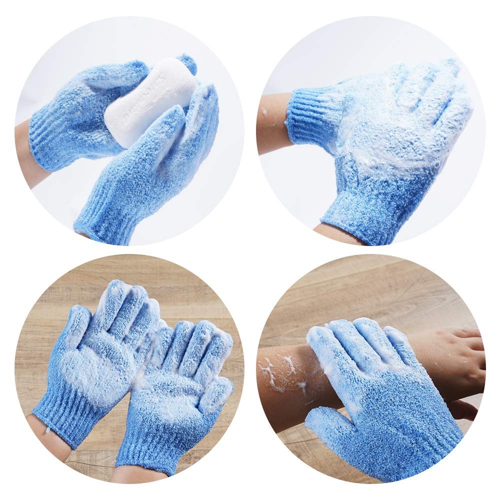 10 Pairs Exfoliating Gloves – Double Sided Nylon Body Scrubber for Spa, Shower & Bathing (10 Colors) - görsel 9