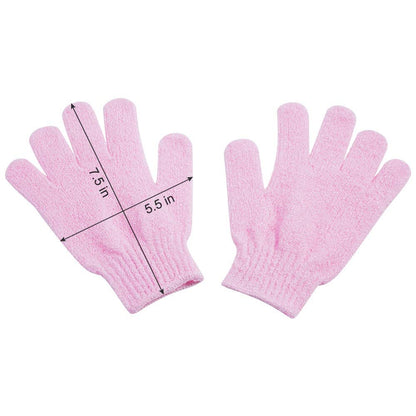 10 Pairs Exfoliating Gloves – Double Sided Nylon Body Scrubber for Spa, Shower & Bathing (10 Colors)