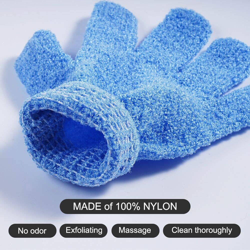10 Pairs Exfoliating Gloves – Double Sided Nylon Body Scrubber for Spa, Shower & Bathing (10 Colors) - görsel 7