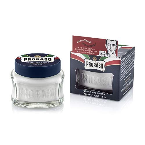 Proraso Pre Shave Conditioning Cream - Aloe Vera & Vitamin E - Protective Formula for Dry, Rough Skin & Beard - 3.6 oz Avelisse