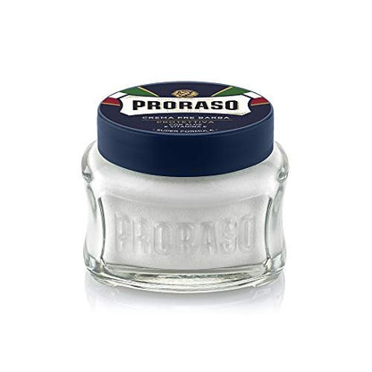 Proraso Pre Shave Conditioning Cream - Aloe Vera & Vitamin E - Protective Formula for Dry, Rough Skin & Beard - 3.6 oz Avelisse