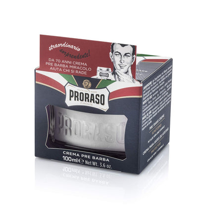Proraso Pre Shave Conditioning Cream - Aloe Vera & Vitamin E - Protective Formula for Dry, Rough Skin & Beard - 3.6 oz Avelisse