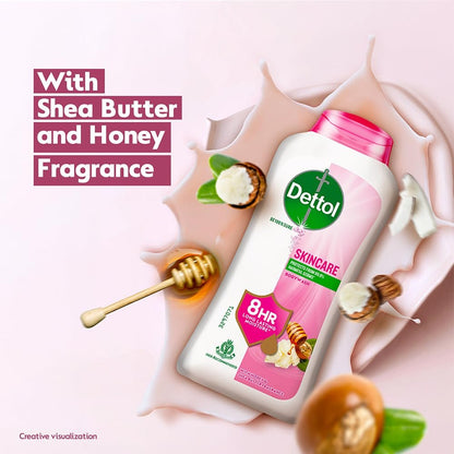 Dettol Skincare Body Wash and Shower Gel for Women and Men, 250ml | Soap-Free Bodywash with 8h Moisturization
