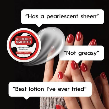 Udderly Smooth Hand & Body Cream Bundle (2 oz + 12 oz) - Daily Moisturizer for Dry, Irritated Skin - Dermatologist Tested - 3 Items Total