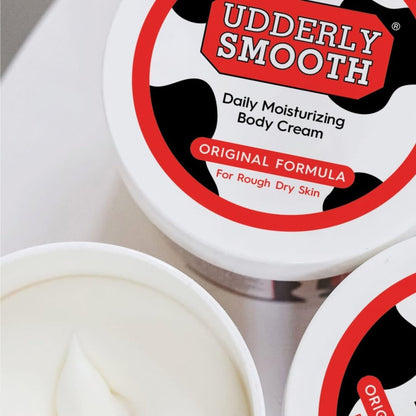 Udderly Smooth Hand & Body Cream Bundle (2 oz + 12 oz) - Daily Moisturizer for Dry, Irritated Skin - Dermatologist Tested - 3 Items Total