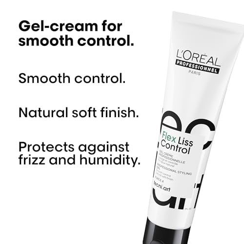 L'Oréal Professionnel Paris Liss Control Smoothing Cream - Humidity Protection & Frizz Control for All Hair Types (5.1 oz) Avelisse