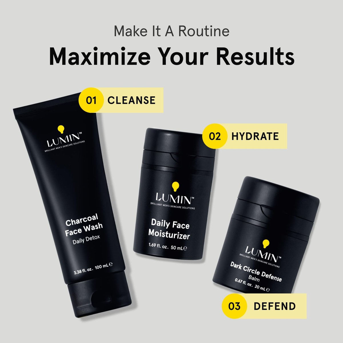 Lumin Men’s Dark Circle Defense Balm – Hydrating Eye Cream with Caffeine & Niacinamide, Korean Skincare for Men, Reduces Puffiness, Fine Lines & Dark Circles, 20ml Avelisse