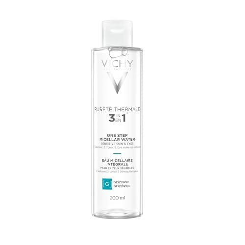 Vichy Pureté Thermale One Step Micellar Water Makeup Remover & Facial Toner with Vitamin B5, 6.8 Fl Oz Avelisse