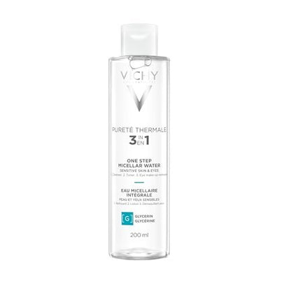 Vichy Pureté Thermale One Step Micellar Water Makeup Remover & Facial Toner with Vitamin B5, 6.8 Fl Oz Avelisse
